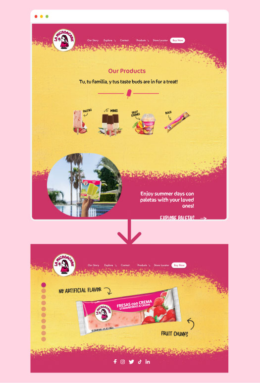 La Michoacana product page after