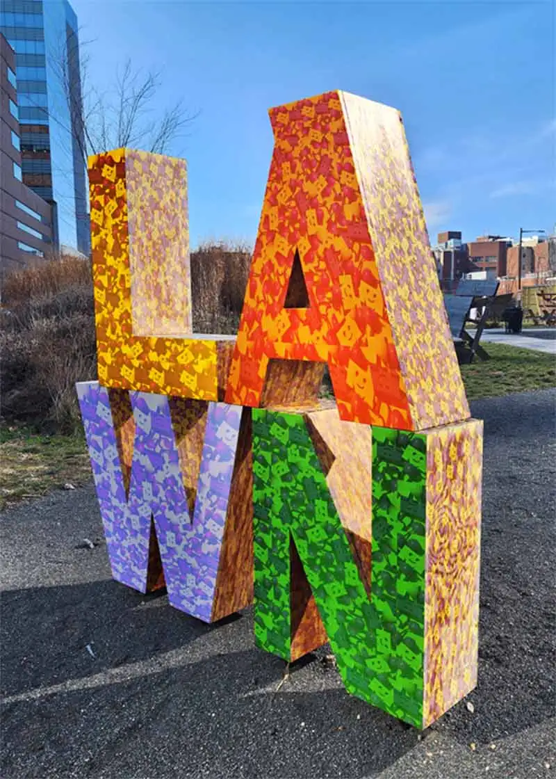 Patterns photoshopped onto Lawn sign